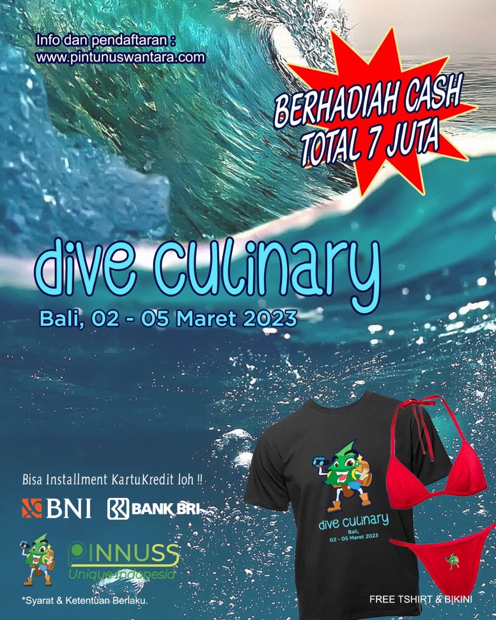 DIVE CULINARY 2-5 MARET 2023, BERHADIAH TOTAL 7 JUTA RUPIAH!